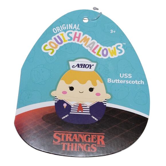 Squishmallows USS Butterscotch Clip On Plush 4" Stranger Things Backpack Bag - Picture 4 of 4